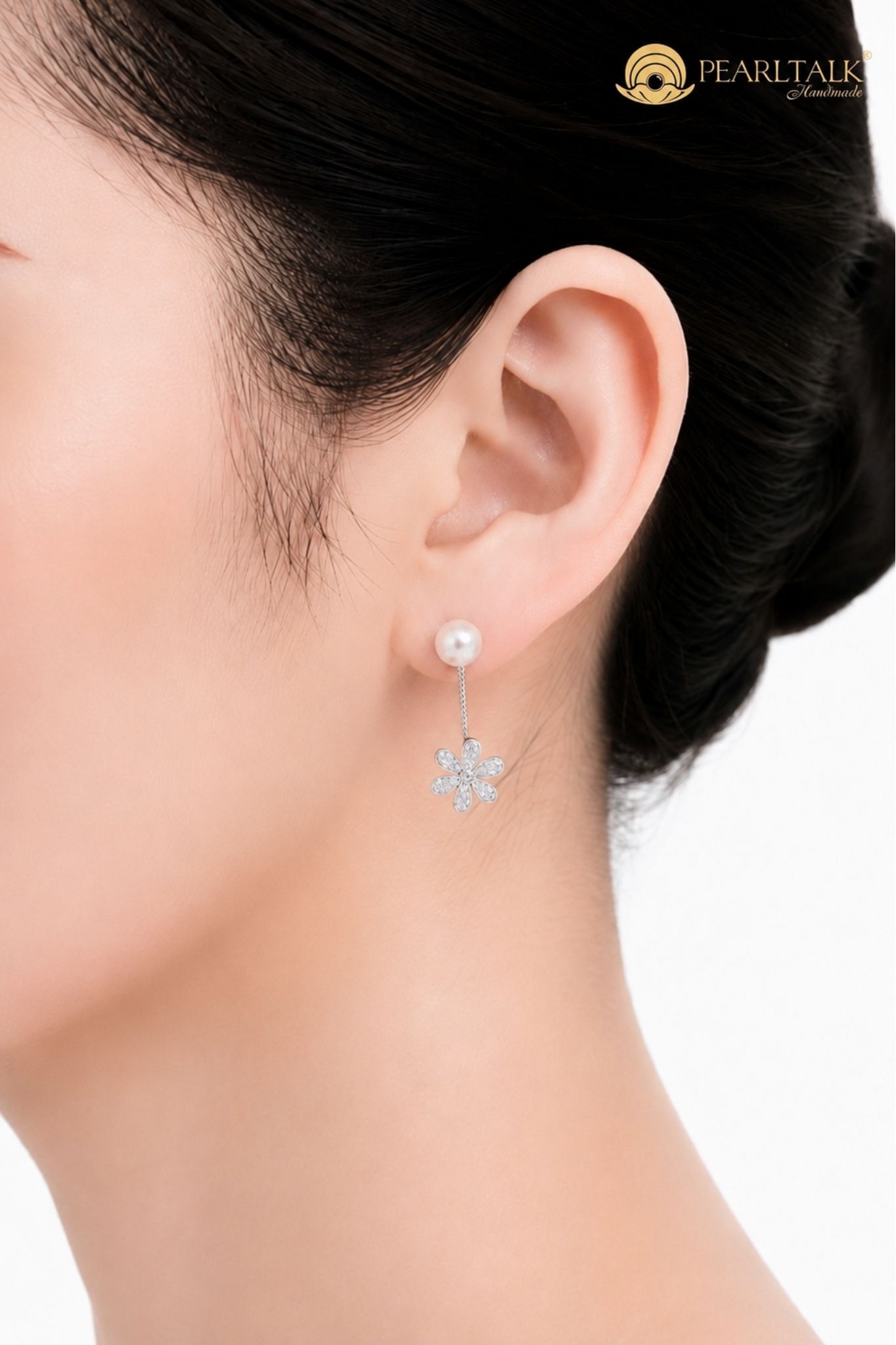 BÔNG TAI BẠC KIỂU BÁN NGUYỆT 7MM